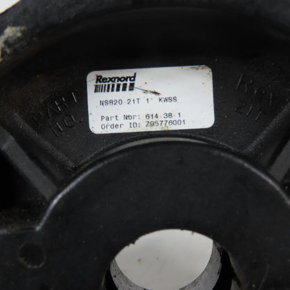 Rexnord NS820-21T No 820 Two Strand Chain Sprocket 1" Bore 21-Tooth
