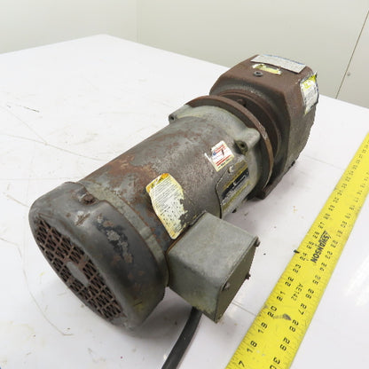 Boston Gear 1HP Inline Gear Motor 208-230/460V 3Ph 1725RPM 56C 20:1 Ratio