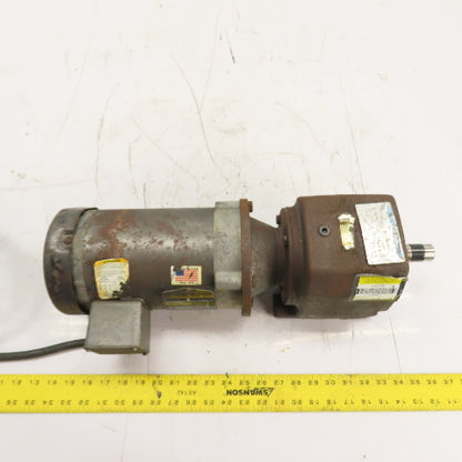 Boston Gear 1HP Inline Gear Motor 208-230/460V 3Ph 1725RPM 56C 20:1 Ratio