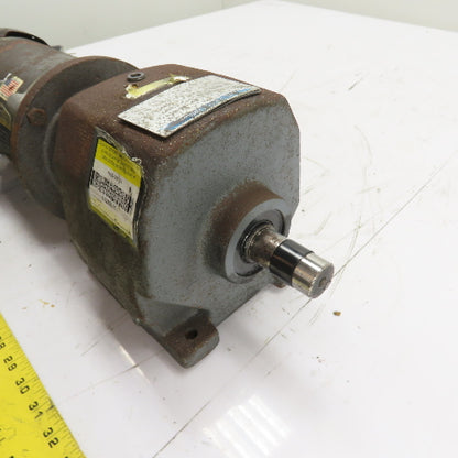 Boston Gear 1HP Inline Gear Motor 208-230/460V 3Ph 1725RPM 56C 20:1 Ratio