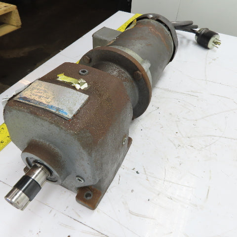Boston Gear 1HP Inline Gear Motor 208-230/460V 3Ph 1725RPM 56C 20:1 Ratio