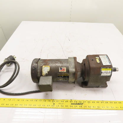 Boston Gear 1HP Inline Gear Motor 208-230/460V 3Ph 1725RPM 56C 20:1 Ratio