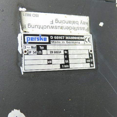 Perske KNS 51.14-2 3.0KW Spindle Motor 400YV 6.0A 11580RPM