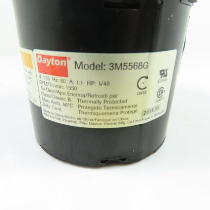 Dayton 3M556BG 1/40HP AC Electric Motor 115V 1550RPM