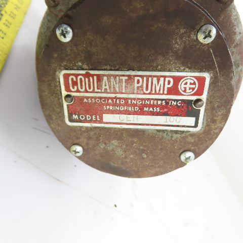 Associated Engineers CEN100 10052 1/4HP Centrifugal Coolant Pump 220/440V 3Ph