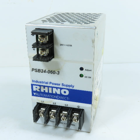 Automation Direct PSB24-060-3 60W Power Supply 24VDC 3-Phase 400-500VAC Input