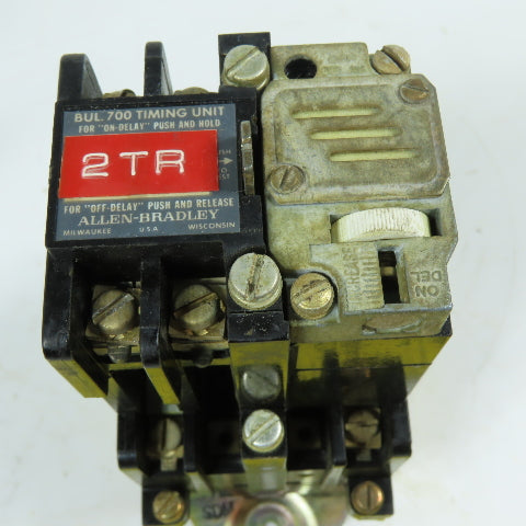 Allen-Bradley 700-NT200A1 Pneumatic Timing Relay On/Off Delay 2NO 4-Pole 120V