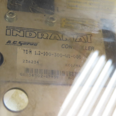 Indramat TDM 1.2-100-300-W1-000 100A AC Servo Controller Drive Module 300VDC