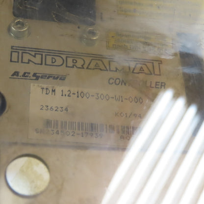 Indramat TDM 1.2-100-300-W1-000 100A AC Servo Controller Drive Module 300VDC