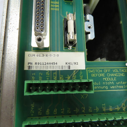 Indramat R911244454 CLM 01.3-X-0-2-0 CLM Axis Positioning Servo Controller