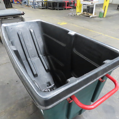 Rubbermaid No. 1314 1 Cubic Yard Commercial Plastic Hopper Tilt Truck 850Lbs.