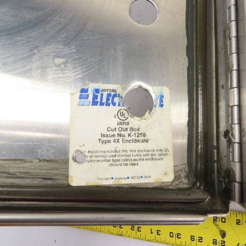 Rittal K-1250 6" x 10" x 12" Stainless Steel Electrical Enclosure W/ Backplate