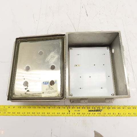 Rittal K-1250 6" x 10" x 12" Stainless Steel Electrical Enclosure W/ Backplate