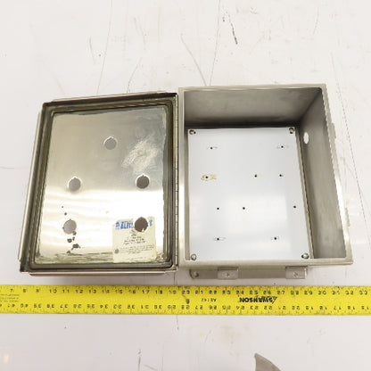 Rittal K-1250 6" x 10" x 12" Stainless Steel Electrical Enclosure W/ Backplate