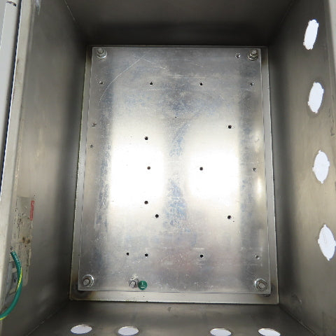 8" x 12" x 16" Stainless Steel Hinged Electrical Enclosure W/ Backplate