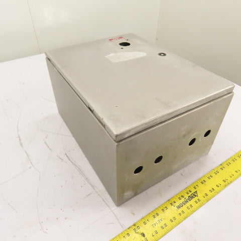 8" x 12" x 16" Stainless Steel Hinged Electrical Enclosure W/ Backplate