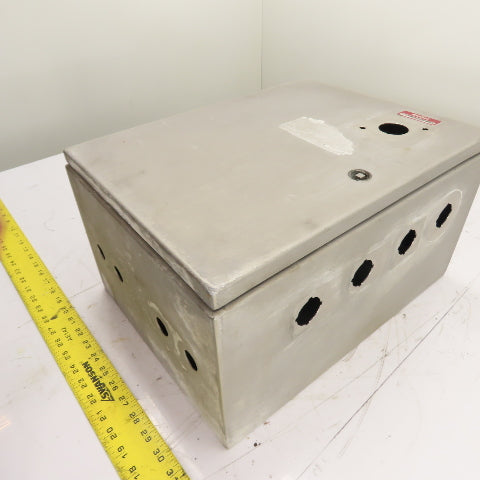 8" x 12" x 16" Stainless Steel Hinged Electrical Enclosure W/ Backplate