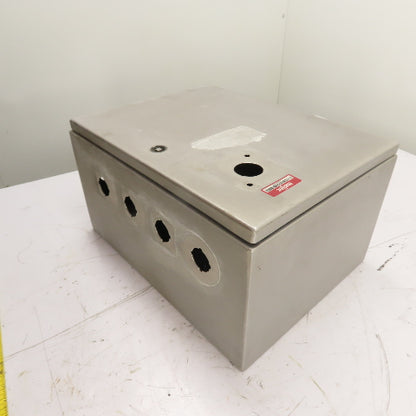 8" x 12" x 16" Stainless Steel Hinged Electrical Enclosure W/ Backplate