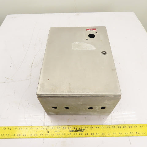 8" x 12" x 16" Stainless Steel Hinged Electrical Enclosure W/ Backplate