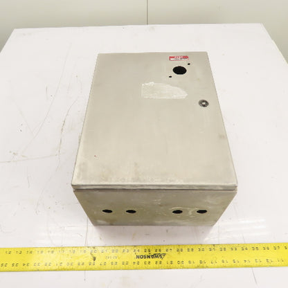 8" x 12" x 16" Stainless Steel Hinged Electrical Enclosure W/ Backplate
