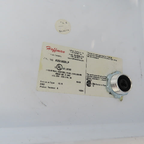 Hoffman A201608LP NEMA 12 8" x 16" x 20" Electrical Enclosure W/ Backplate