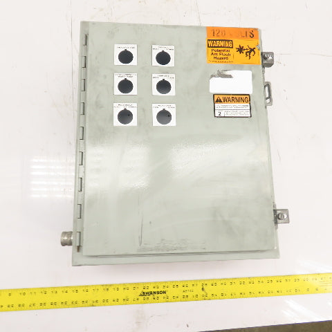 Hoffman A201608LP NEMA 12 8" x 16" x 20" Electrical Enclosure W/ Backplate