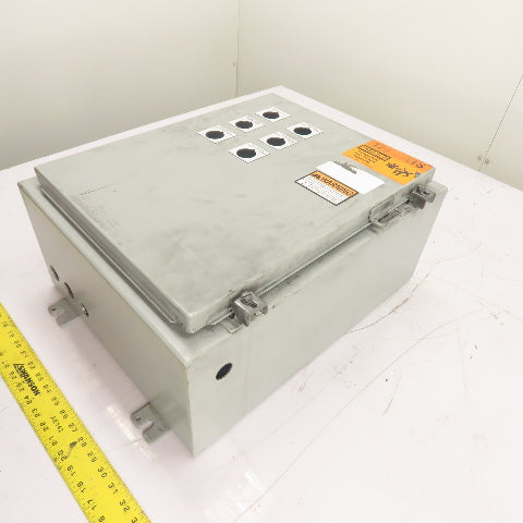 Hoffman A201608LP NEMA 12 8" x 16" x 20" Electrical Enclosure W/ Backplate