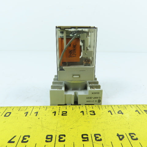 Allen Bradley 700-HA32A1-4 120VAC General Purpose Relay W/ Socket Base