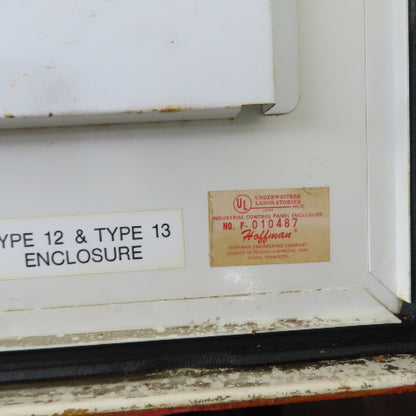 Hoffman Type 12 & 13 8" x 24" x 36" Electrical Enclosure W/ Backplate