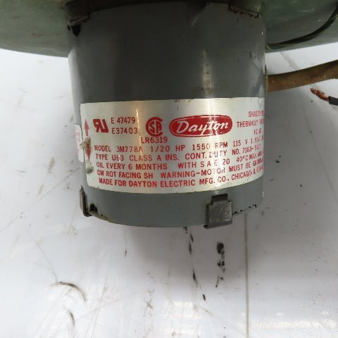 Dayton 3M778A 1/20HP Direct Drive Squirrel Cage Blower Fan 115V 1.95A 1550RPM