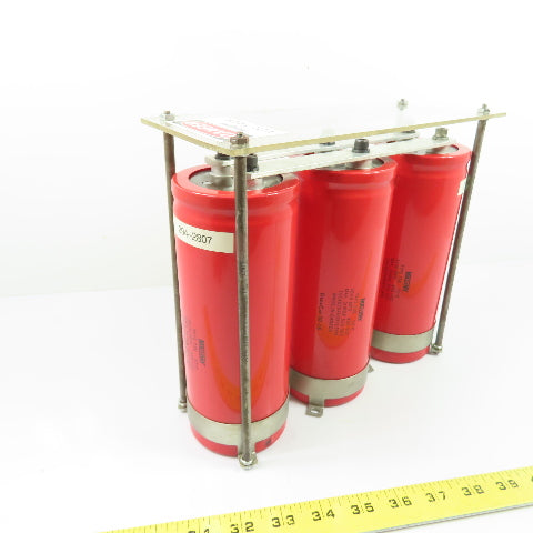 Mallory 7SE462X450X7L3PN Bank of 3 Electrolytic Capacitors 4600 MFD 450 VDC