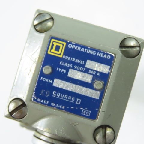 Square D 9007 C54B2 Class 9007 Roller Lever Limit Switch Ser A W/ 10° Head