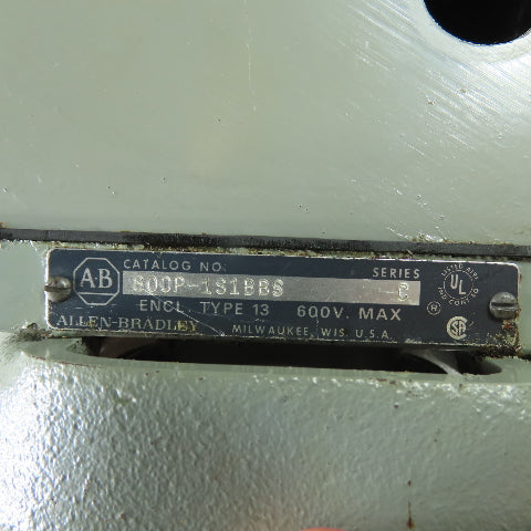 Allen-Bradley 800P-1S1BBS Palm Operated Push Button Station START 600V NEMA 13
