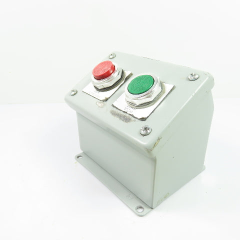 Allen-Bradley 2-Button Push Button Control Station Cycle Start Emergency Stop