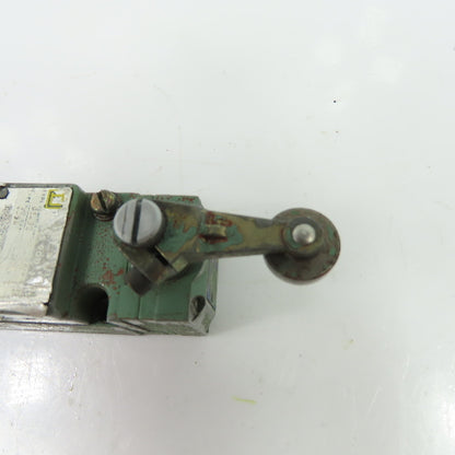 Square D 9007 C54B2 Class 9007 Roller Lever Limit Switch Ser A W/ 10° Head