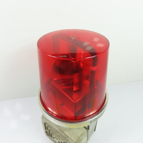 Edwards 52-R AdaptaBeacon Flashing Warning Light Red W/ 874-N5 Horn 120V 1Ph