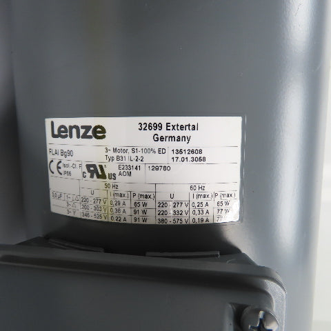 Lenze M55AP090M045FFRUT GKS06-3M HAR 090C12 1.10kW Gear Motor 93.176:1 Ratio