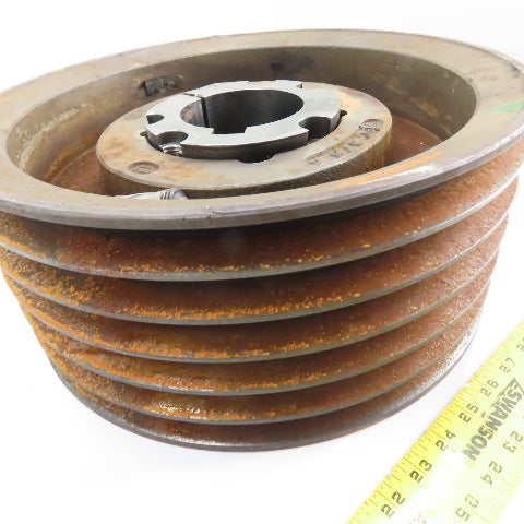 SPC 375 6 6-Groove V-Belt Pulley Sheave 15-1/8" OD x 6-3/8" W W/ TL-4040-3-5/8"