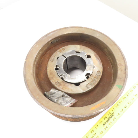 SPC 375 6 6-Groove V-Belt Pulley Sheave 15-1/8" OD x 6-3/8" W W/ TL-4040-3-5/8"