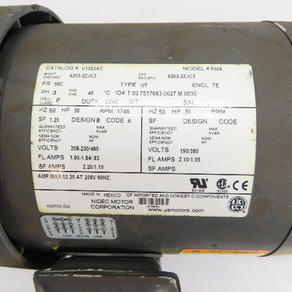 Boston Gear HMF2-3K-B5-B5 F721-30-B5-G Gear Motor 1/2HP 230/460V 3Ph 19.38RPM