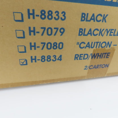 Uline H-8834 Outdoor Retractable Single Belt Crowd Control Posts Red/White 16'