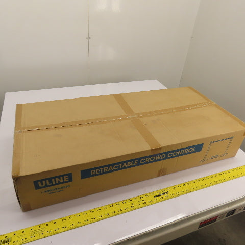 Uline H-8834 Outdoor Retractable Single Belt Crowd Control Posts Red/White 16'