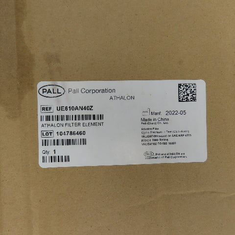 Pall UE610AN40Z Athalon Hydraulic Filter Element 40" Cartridge