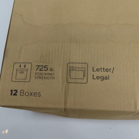 Staples Heavy Duty Storage Boxes with Lids Letter Legal 725 lb Lot Of 12