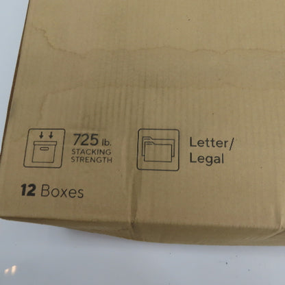 Staples Heavy Duty Storage Boxes with Lids Letter Legal 725 lb Lot Of 12