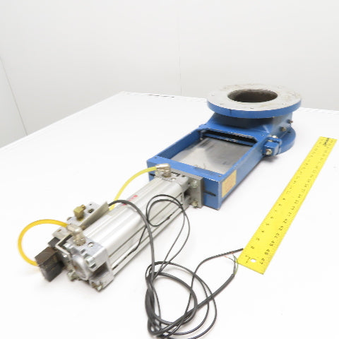 6" Aluminum Pneumatic Slide Gate Valve Assembly
