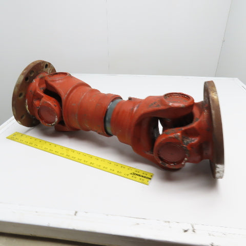 Heavy Duty Industrial Universal Joint Drive Shaft 11-1/4" OD Flange 28" Length