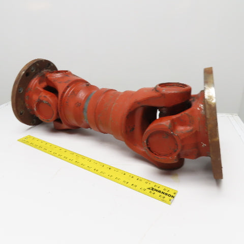 Heavy Duty Industrial Universal Joint Drive Shaft 11-1/4" OD Flange 28" Length