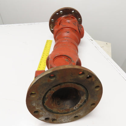 Heavy Duty Industrial Universal Joint Drive Shaft 11-1/4" OD Flange 28" Length