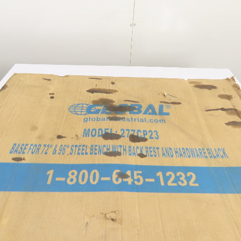 Global Industrial 277CP23 Base for 72" & 96" Steel Bench W/ Back Rest & Hardware